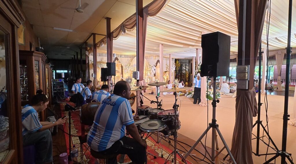Village celebration before a Buddhist ordination ceremony