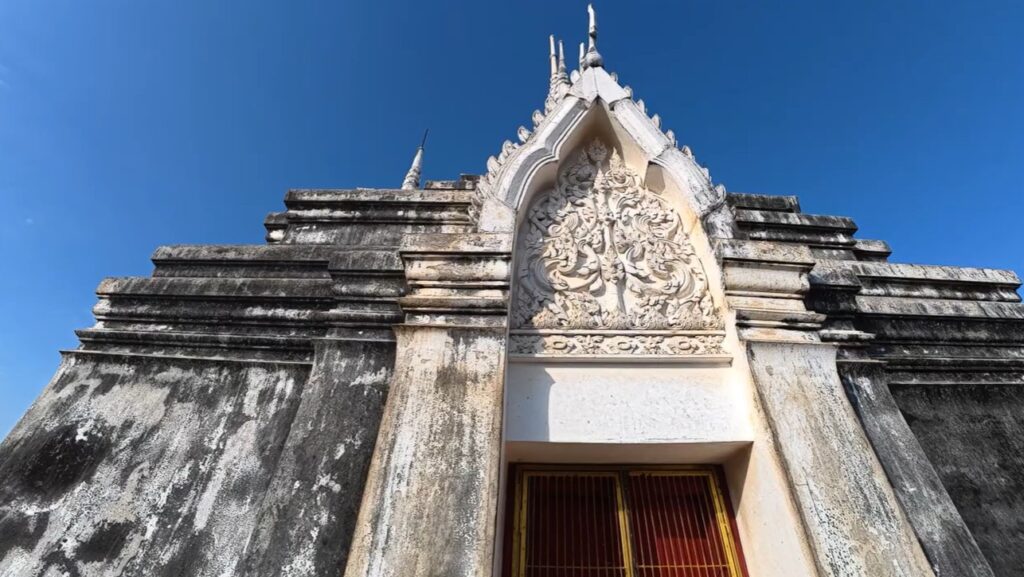 Old temple structure on the upper mountain at Wat Phra Phutthachai