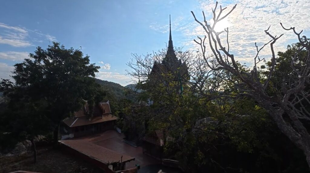 Historic sanctuary building among the rocks at Wat Phra Phutthachai
