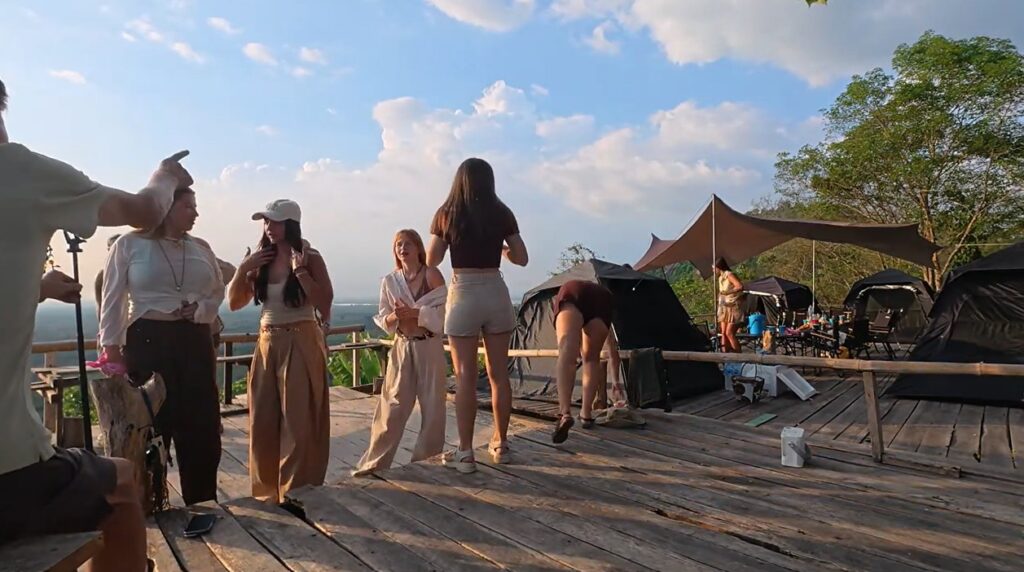 Camping with Russian Travelers at Khao Makhem campsite in Rayong