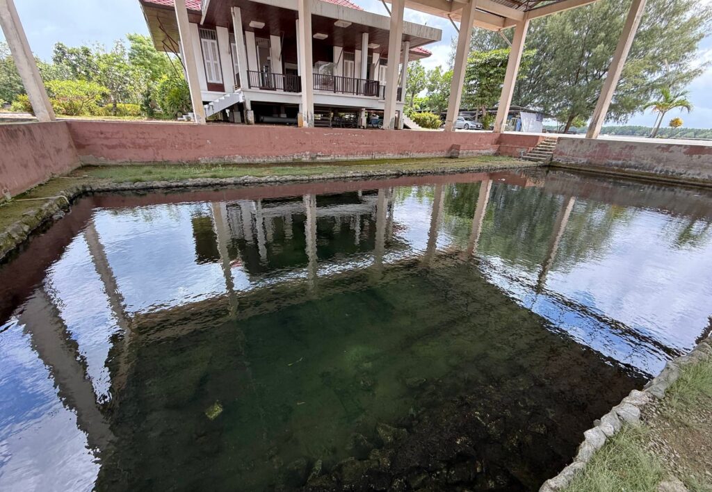 Outdoor excavation area at King Taksin the Great Shipyard in Chanthaburi