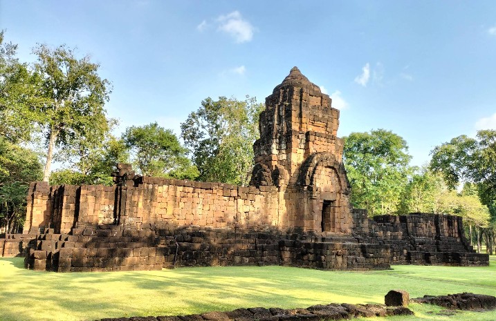 Main Khmer sanctuary at Mueang Sing Historical Park in Kanchanaburi