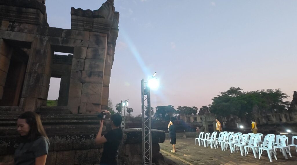 Preparing for the Muang Tam Night Festival at Prasat Muang Tam