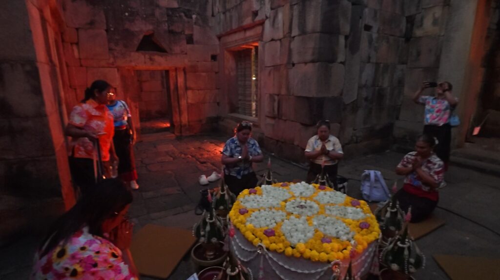 Evening preparations at Muang Tam Night Festival in Buriram