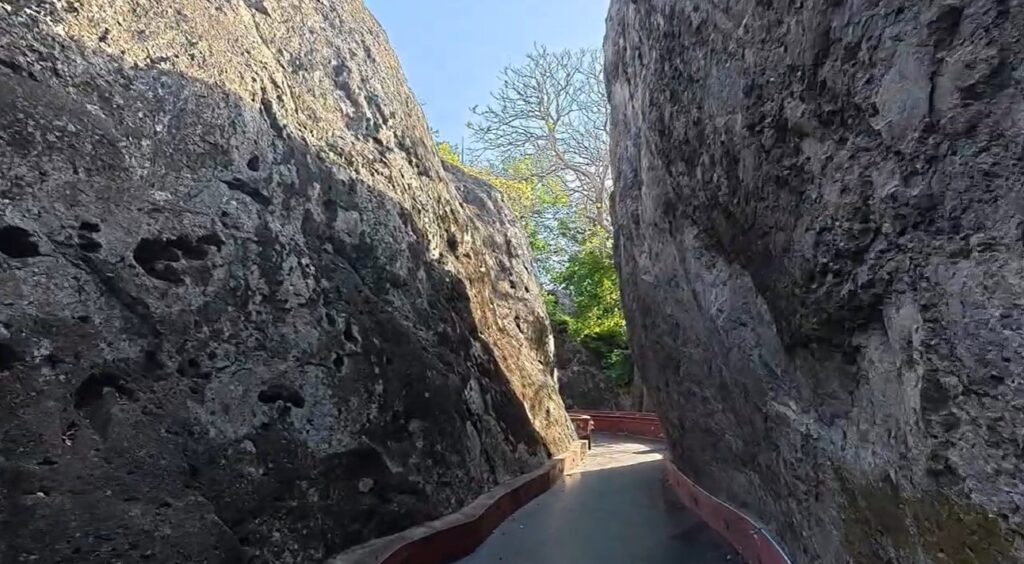 Ancient mountain sanctuary at Wat Phra Phutthachai in Saraburi