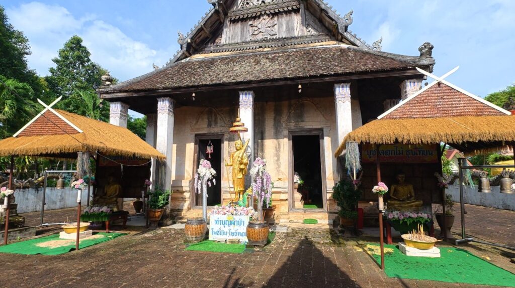 Historic ubosot of Wat Tapon Noi in Chanthaburi, Thailand