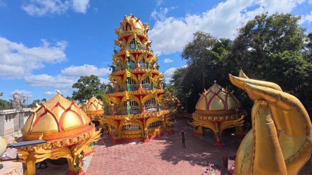 Ornate golden shrine at Wat Khao Bang Hoei Chumphon Simaram