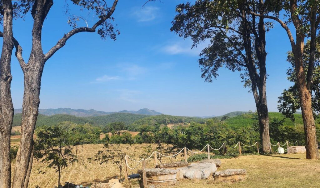 Open mountain and countryside view from PV Camping in Muak Lek Saraburi