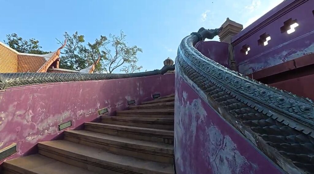 Buddha overlooking visitors at Wat Phra Phutthachai