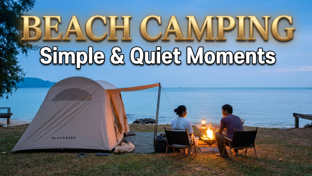 Simple beach camping in Thailand at Khao Laem Ya