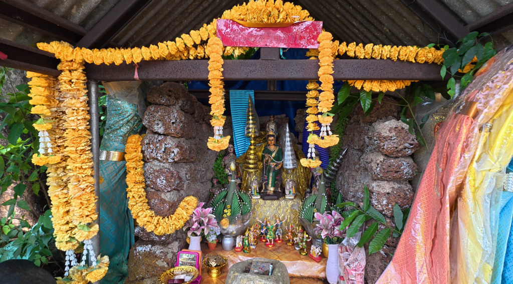 Local shrine beside the ancient ruins of Muang Paniat