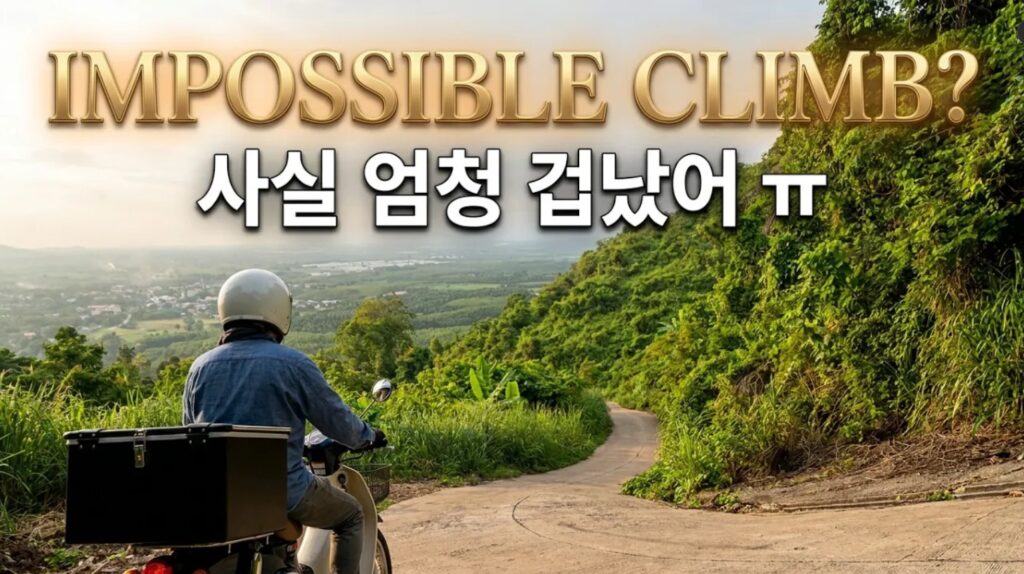 Honda Cub Khao Raboet mountain climb in Chon Buri