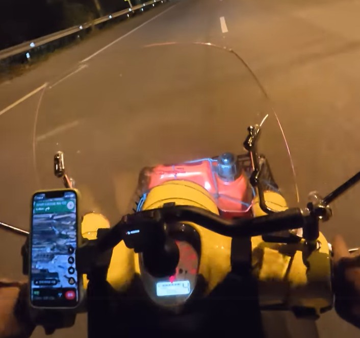 Leaving Samut Prakan at night on the final ride home