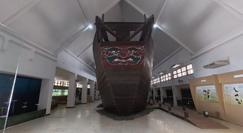 Large Chinese junk model at the National Maritime Museum in Chanthaburi