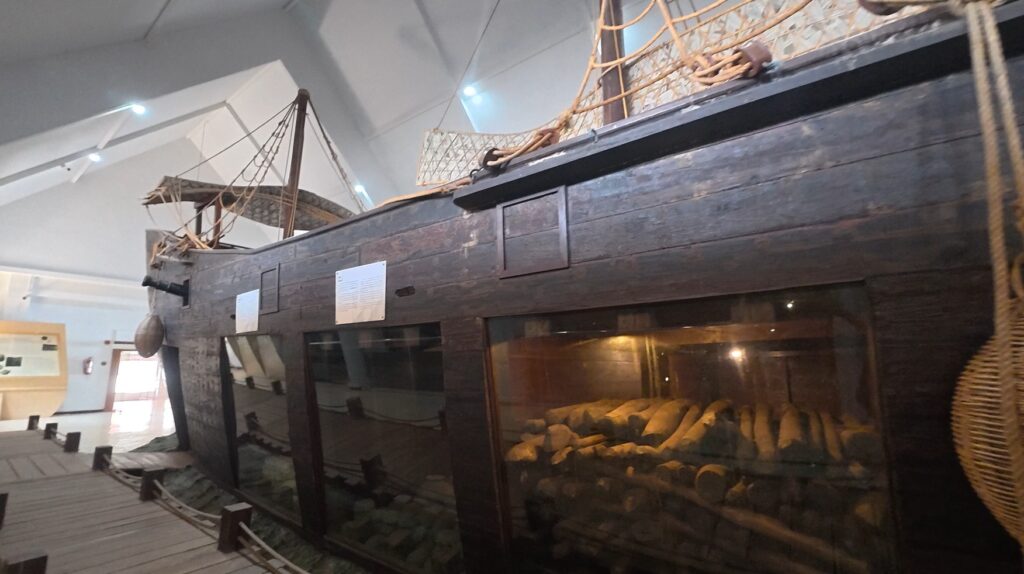 Trading ship and maritime artifacts at the National Maritime Museum