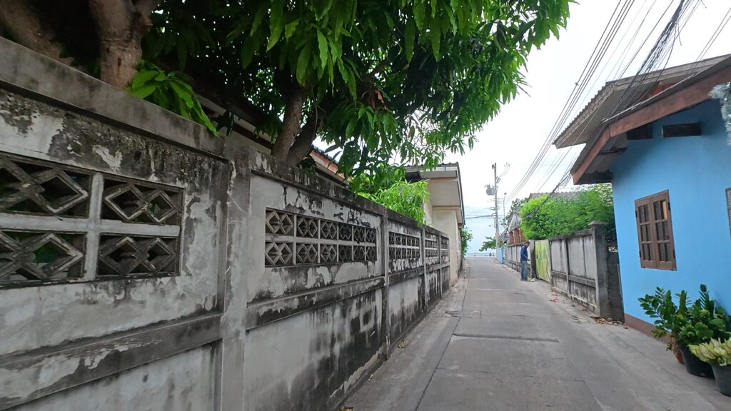Traditional homes along a fishing community lane
