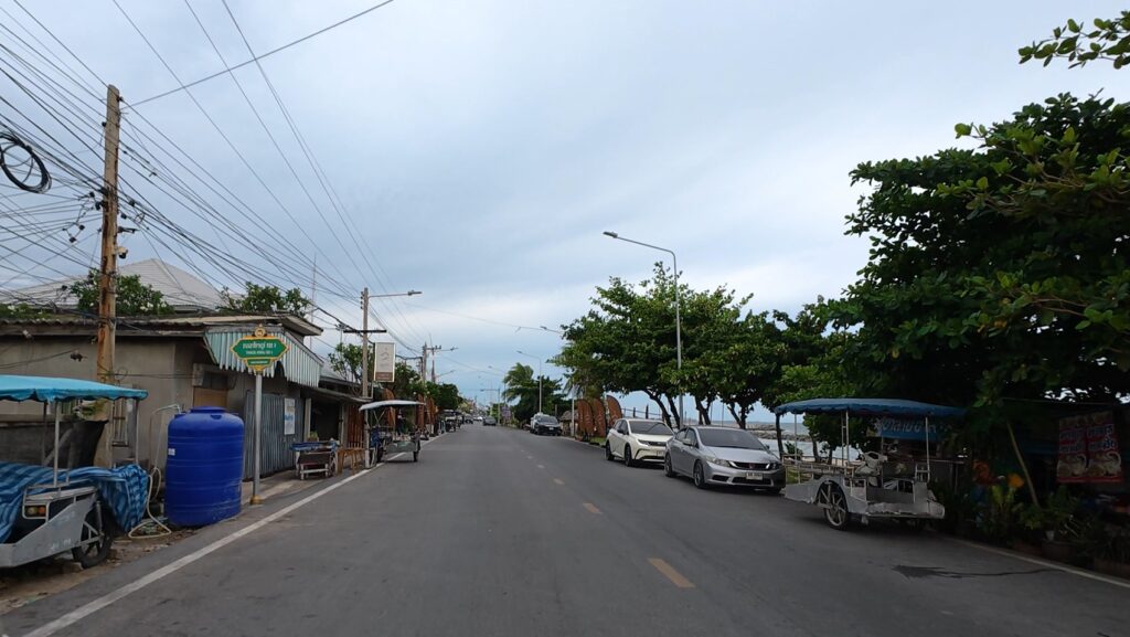Local homes near the fishing harbour in Rayong