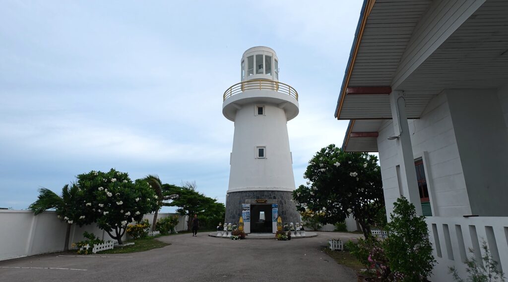 Rayong Lighthouse near the fishing harbour