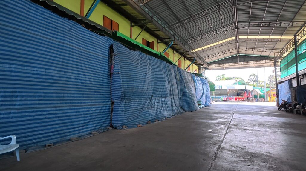 Silent and deserted Ban Laem Border Market near Cambodia
