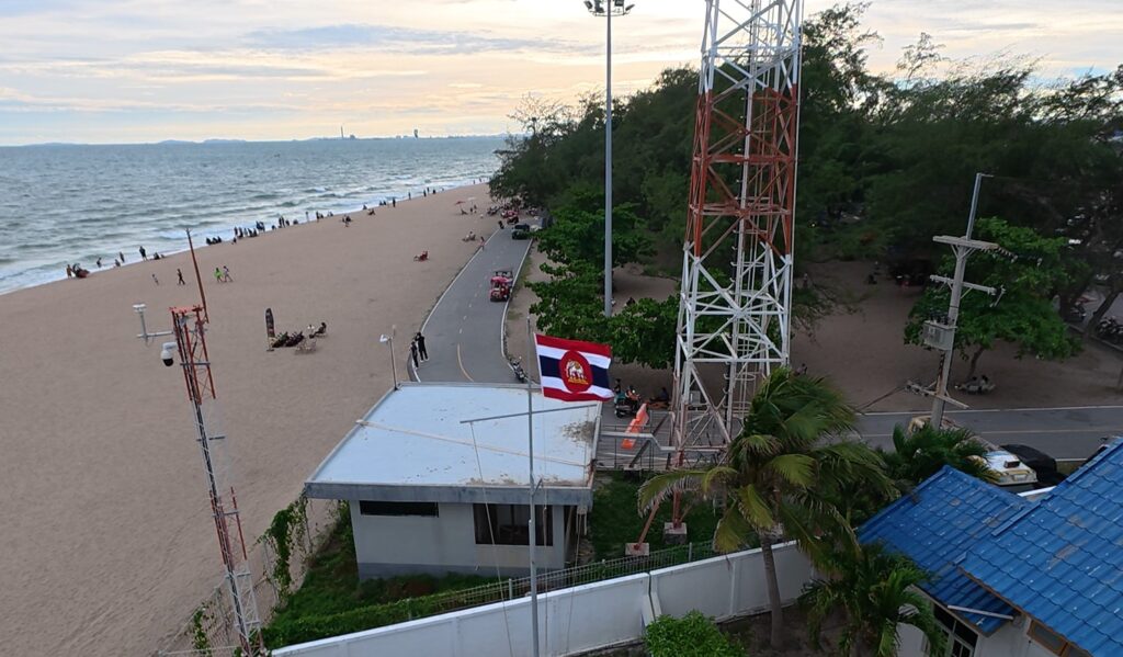 Open sea beyond the Rayong River estuary