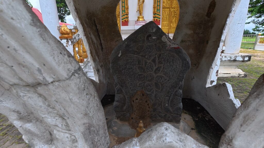 Ancient stone Bai Sema at Wat Ratchabanlang Praditthawararam