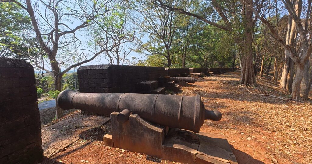 Historic cannon at Noen Wong Fortress in Chanthaburi