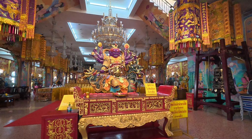 Nezha altar inside Na Jasa Tai Chue Shrine, Ang Sila